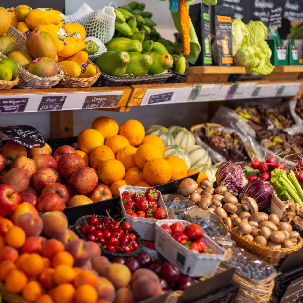 Frisches Bio-Obst und Gemüse